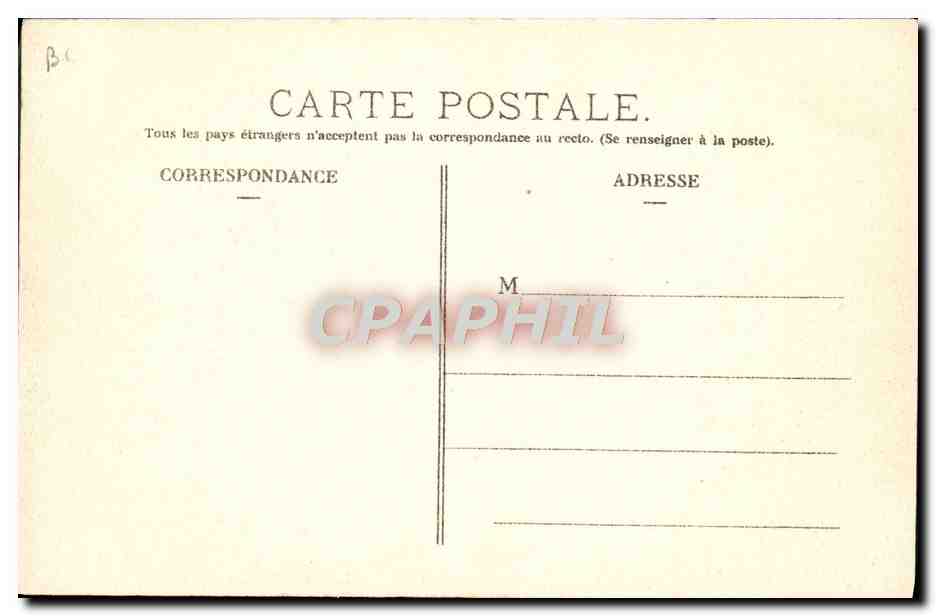 CPA Automobile Circuit d'Auvergne coupe gordon Bennett 1905 Tournant du gendarme — Verso