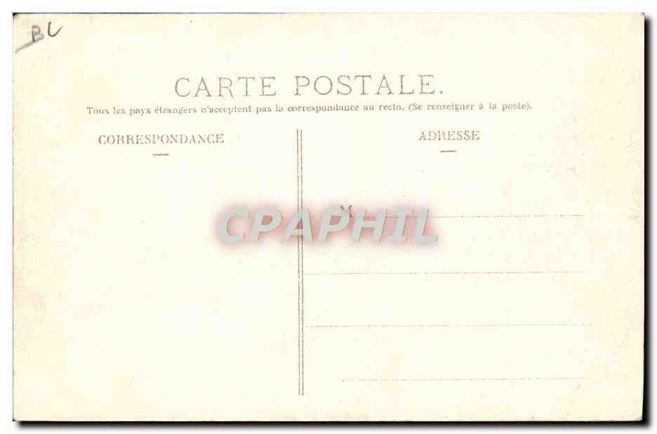 CPA Automobile Circuit d'Auvergne coupe gordon Bennett 1905 Tournant du gendarme — Verso