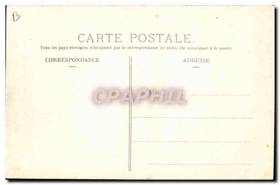 CPA Automobile Circuit d'Auvergne coupe gordon Bennett 1905 Virage entre la gare de Laqueille et Ganote — Verso