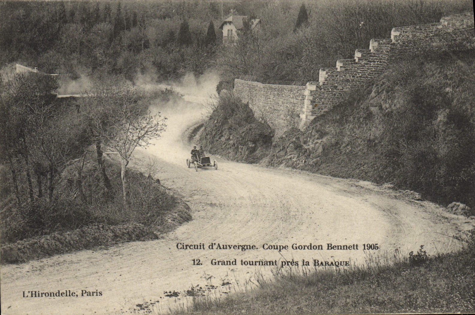 CPA Automobile CPA Automobile Circuit d'Auvergne coupe gordon Bennett 1905 Grand tournant pres la Baraque 