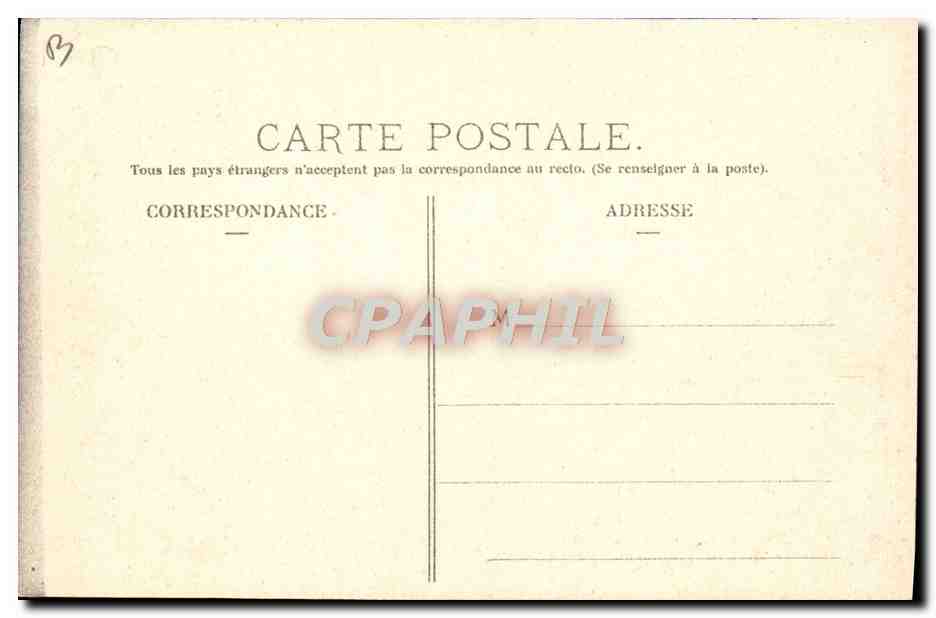CPA Automobile CPA Automobile Circuit d'Auvergne coupe gordon Bennett 1905 Grand tournant pres la Baraque  — Verso