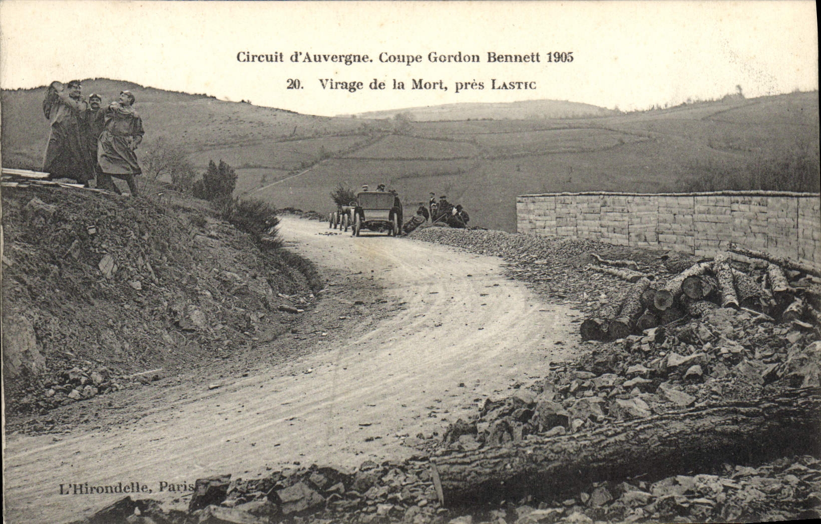 CPA Automobile Circuit d'Auvergne coupe gordon Bennett 1905 Virage de la mort pres Lastic 