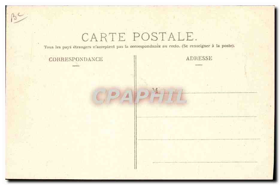 CPA Automobile Circuit d'Auvergne coupe gordon Bennett 1905 Tournant du gendarme  — Verso