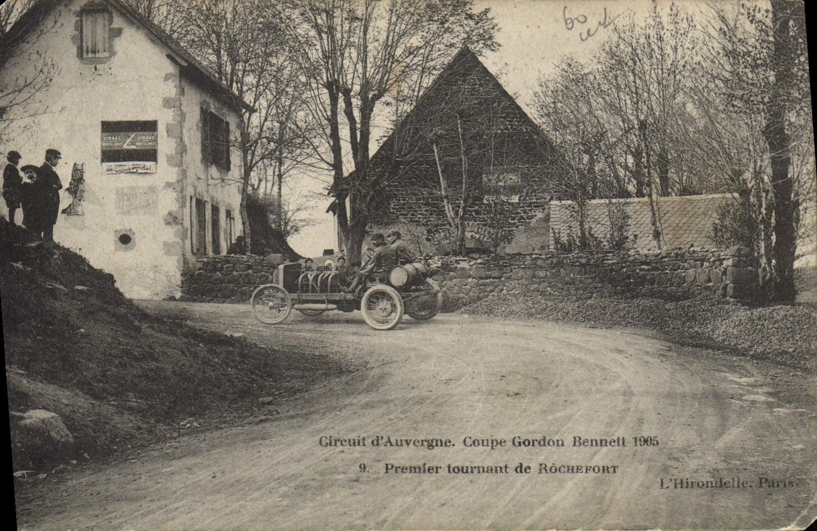CPA Automobile Circuit d'Auvergne coupe gordon Bennett 1905 Premier tournant de Rochefort 
