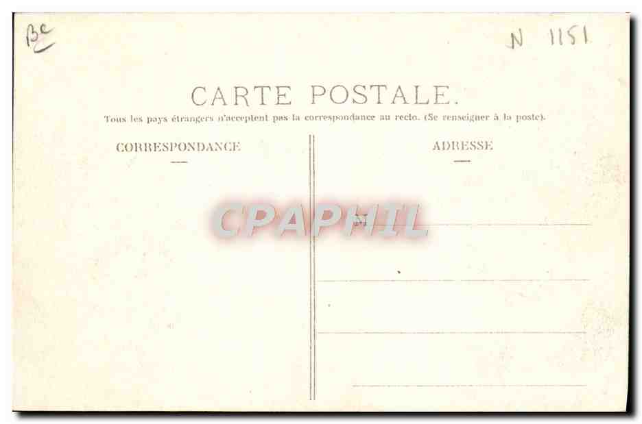 CPA Automobile Circuit d'Auvergne coupe gordon Bennett 1905 Nebouzat tournant des 4 routes  — Verso