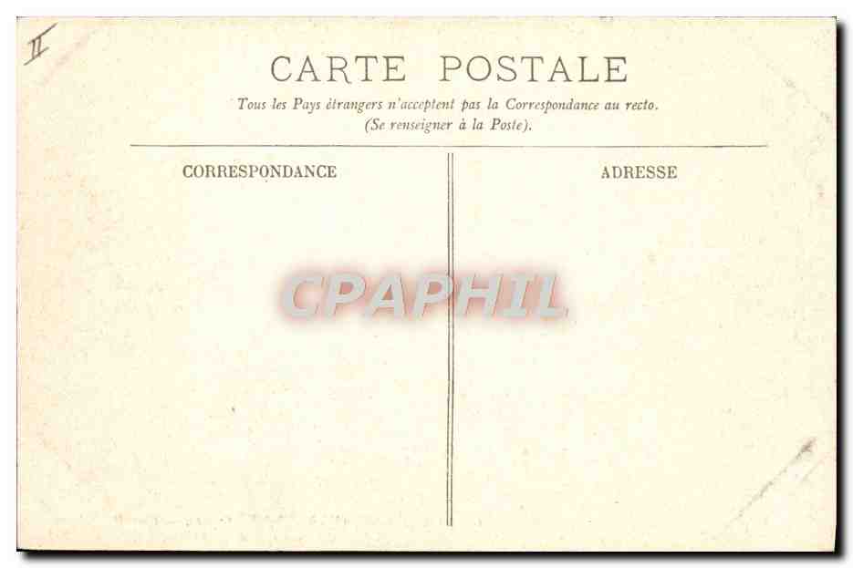 CPA Automobile Circuit d'Auvergne coupe gordon Bennett 1905 Le tournant de la remise a Rochefort  — Verso