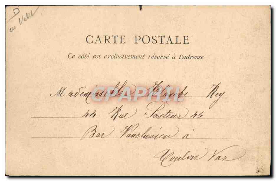 CPA Automobile Arrivee de Henri Farman a Vienne — Verso