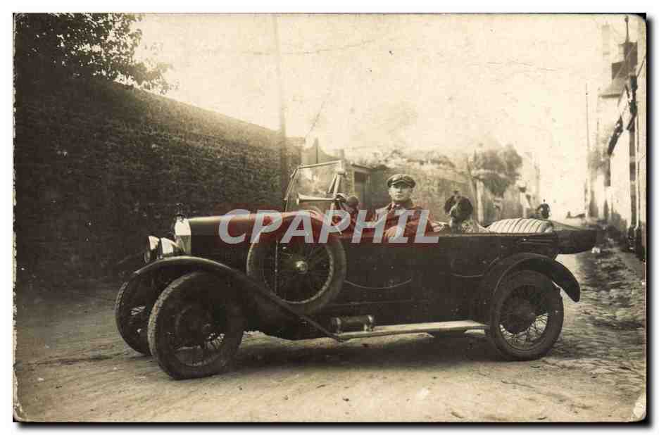 CARTE PHOTO Automobile Chien 