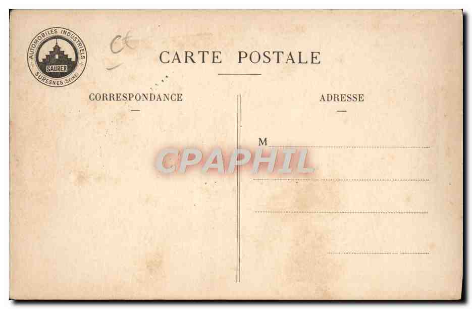 CPA Camion Saurer pour le transport des ordures menageres — Rückseite