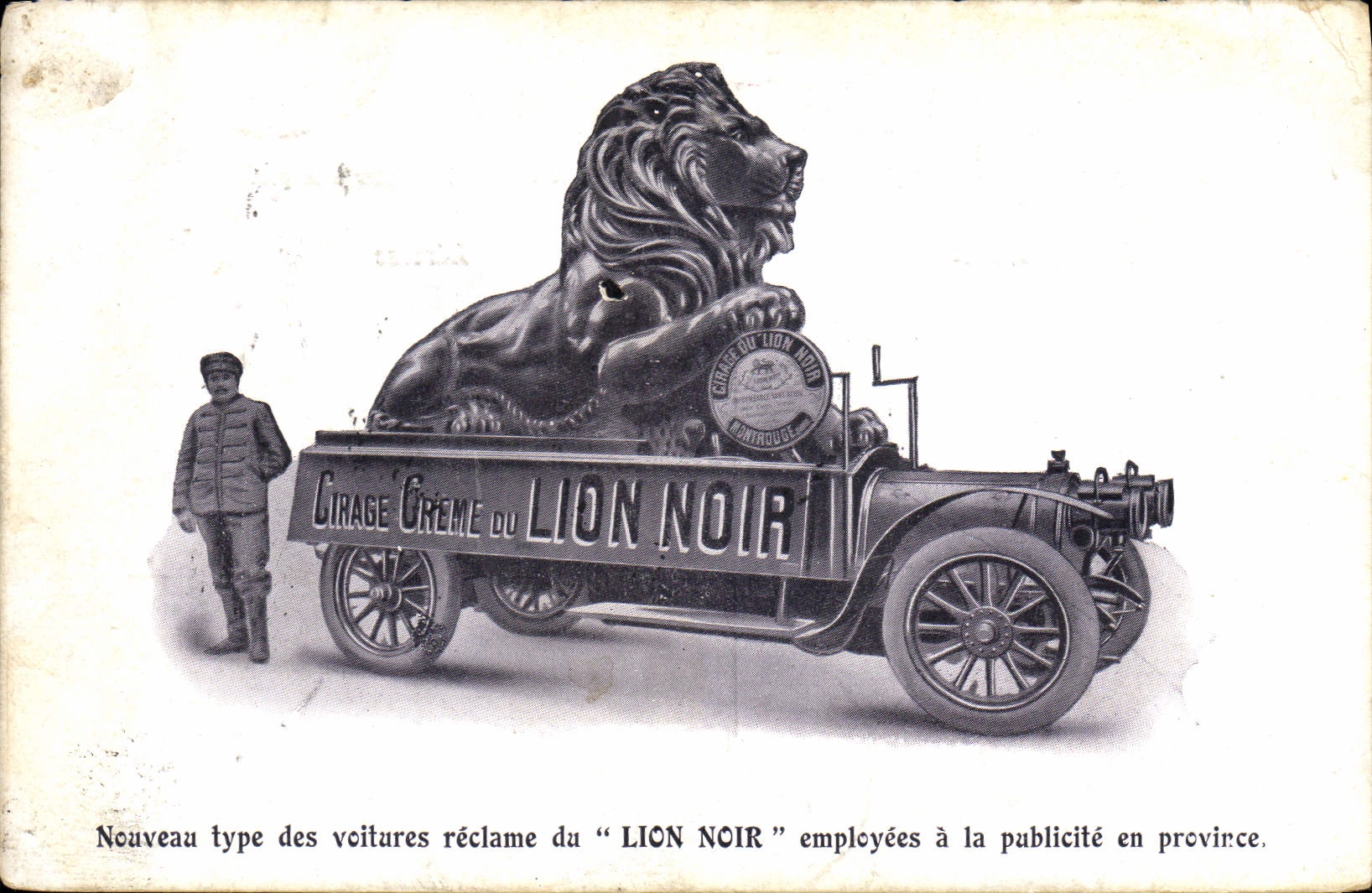 CPA Nouveau type de voitures Lion Noir 