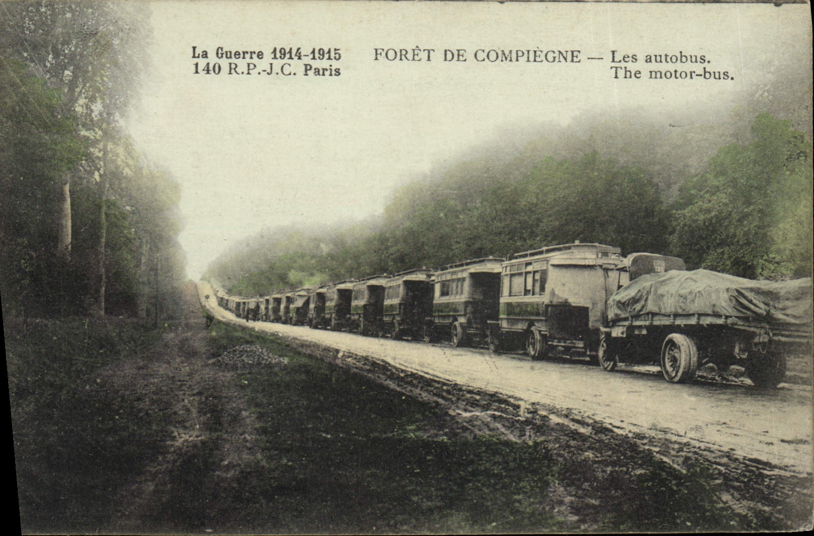 Forêt de Compiègne — Les autobus. — 140 R.P.J.C. Paris