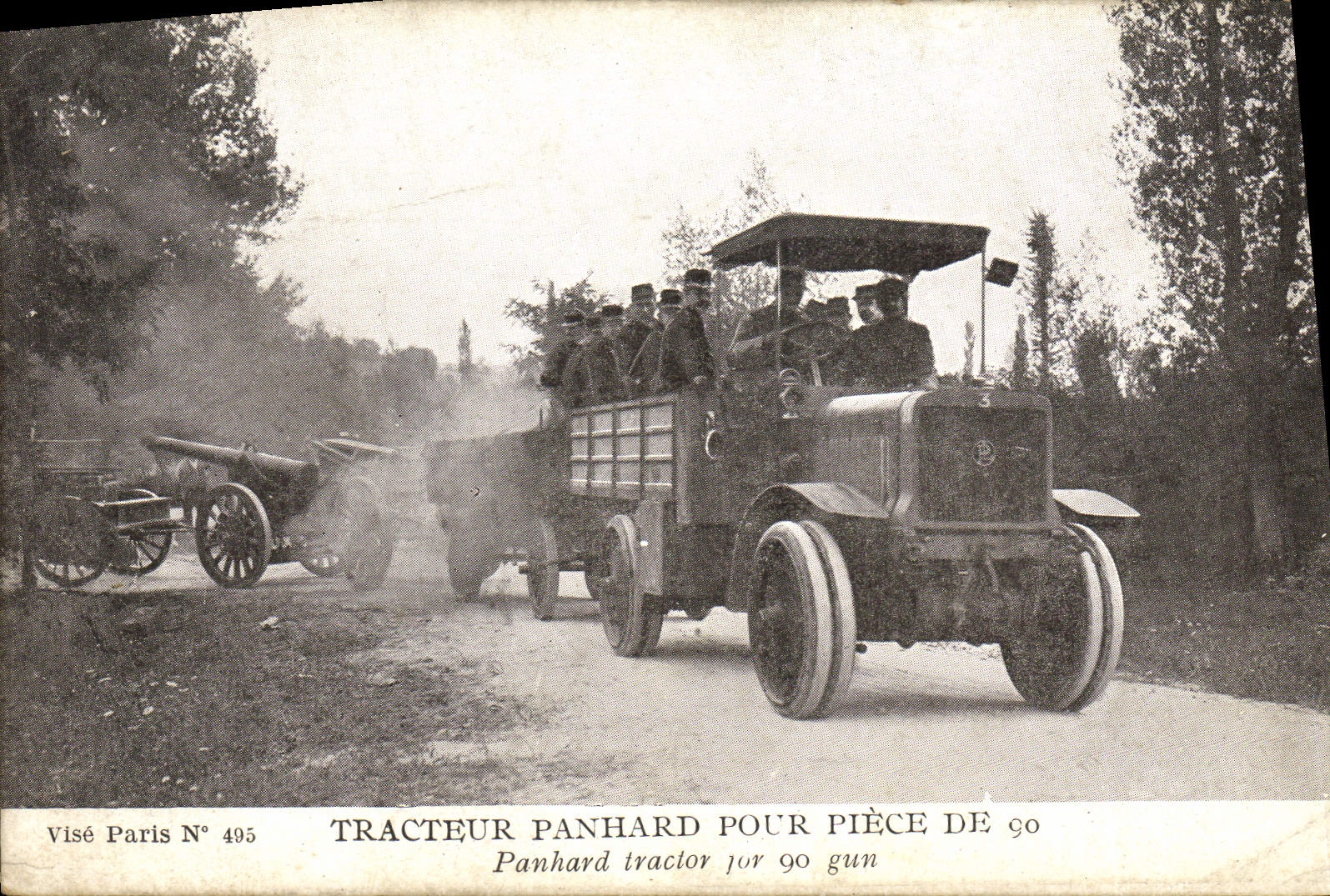 CPA Tracteur Panhard pour piece de 90 