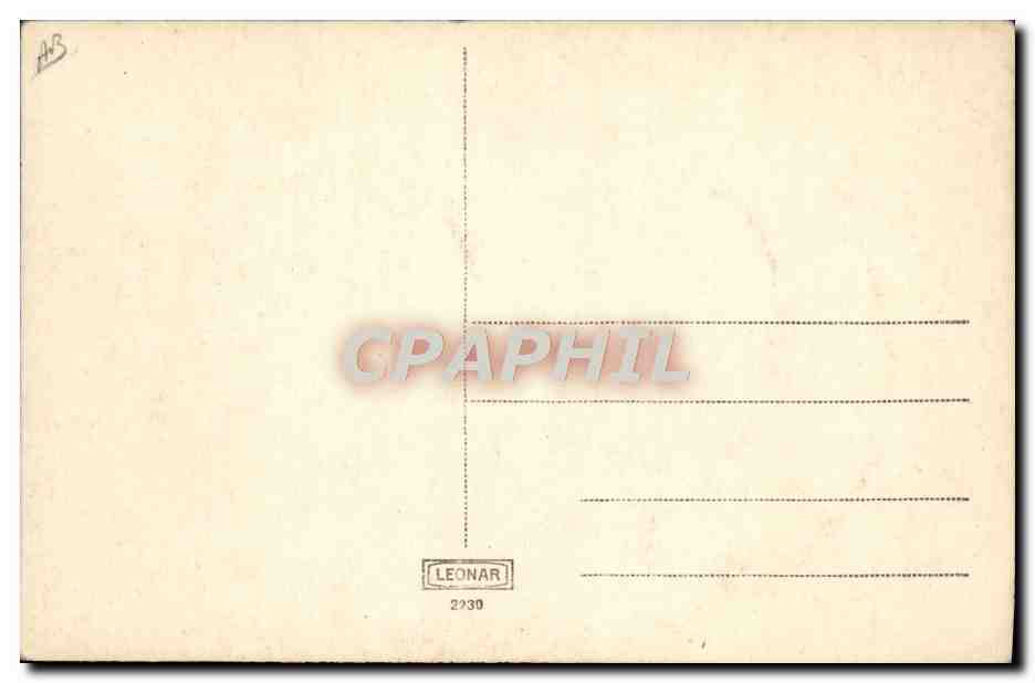 Groupe de personnes dans un véhicule public — devant le Café-Hôtel Bauer — éditeur LEONAR, n° 2230 — Verso