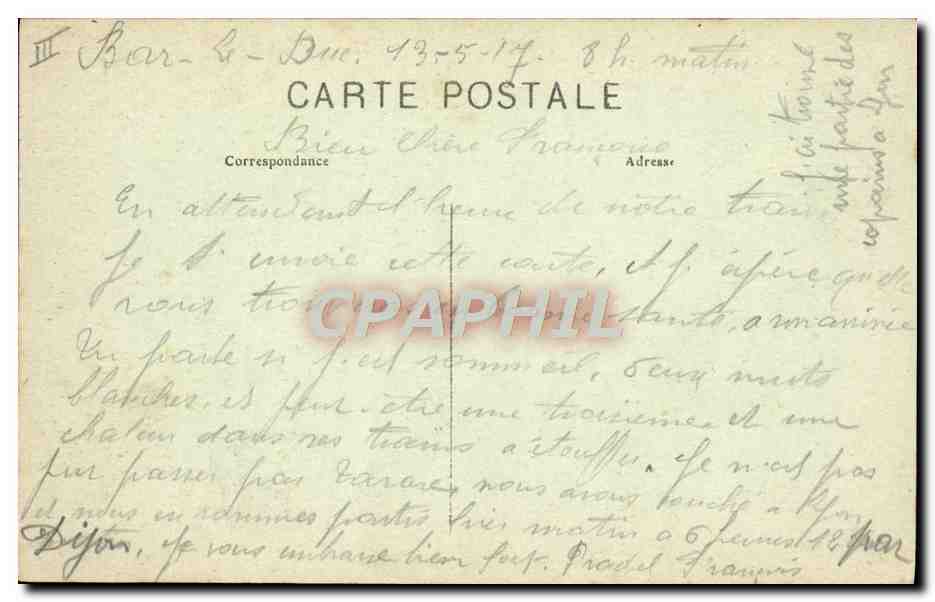 CPA Bar le Duc Place Excelmans et bains douches — Rückseite