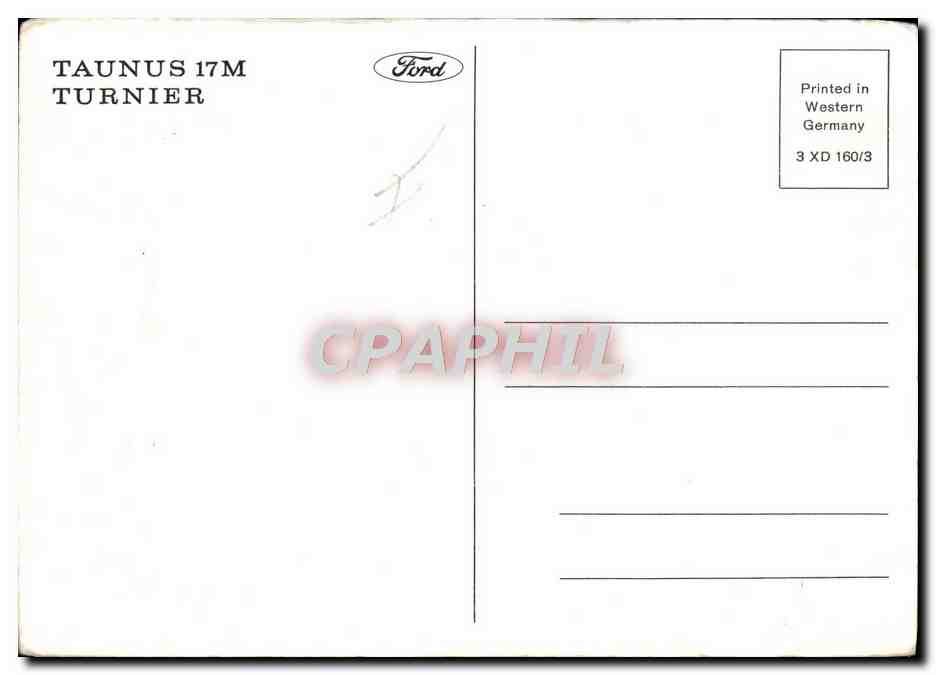 CPM Automobile Taunus 17M Turnier Peche Pecheur — Reverso