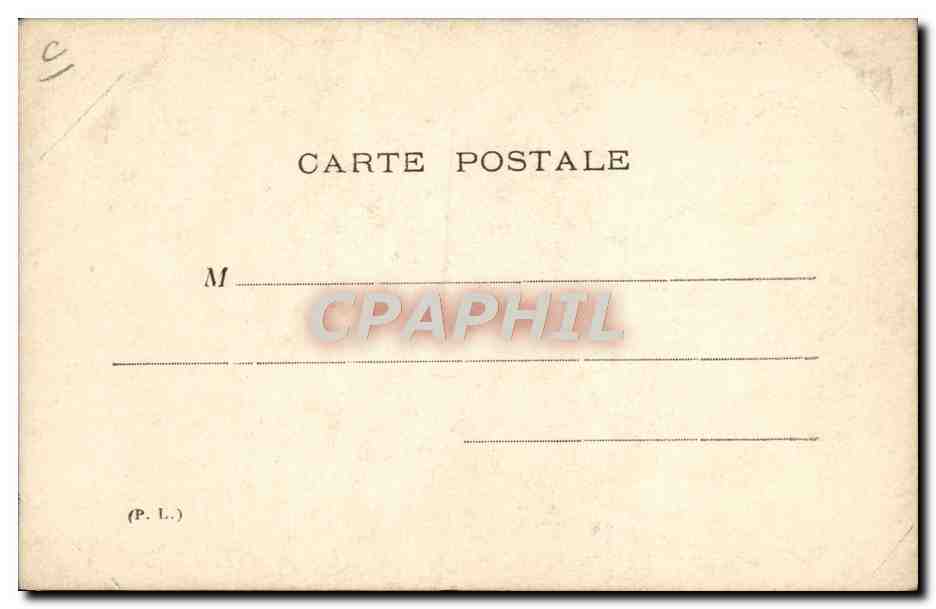 Famille dans une voiture ancienne — scène de rue — éditeur P.L. n° C1 — Verso