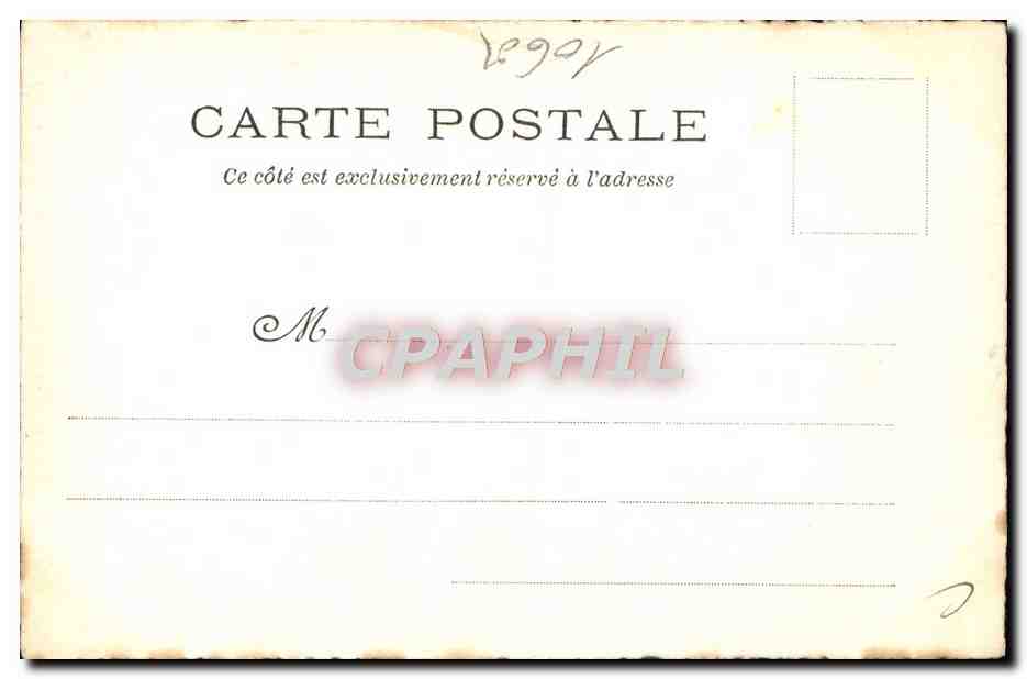 CPA Automobile (dessin a la main) — Verso