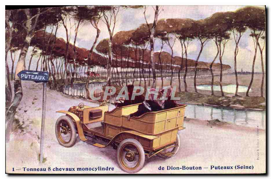 Tonneau 8 chevaux monocylindre — de Dion-Bouton — Puteaux (Seine)