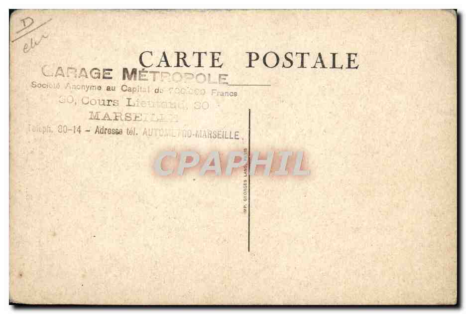 CPA Automobile La Sagesse Dion Bouton Puteaux — Verso