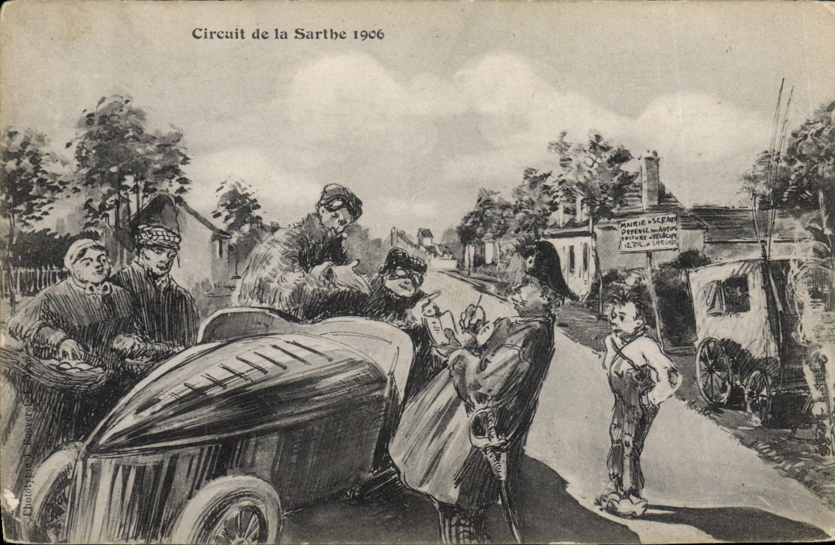 CPA Automobile Circuit de la Sarthe 1906