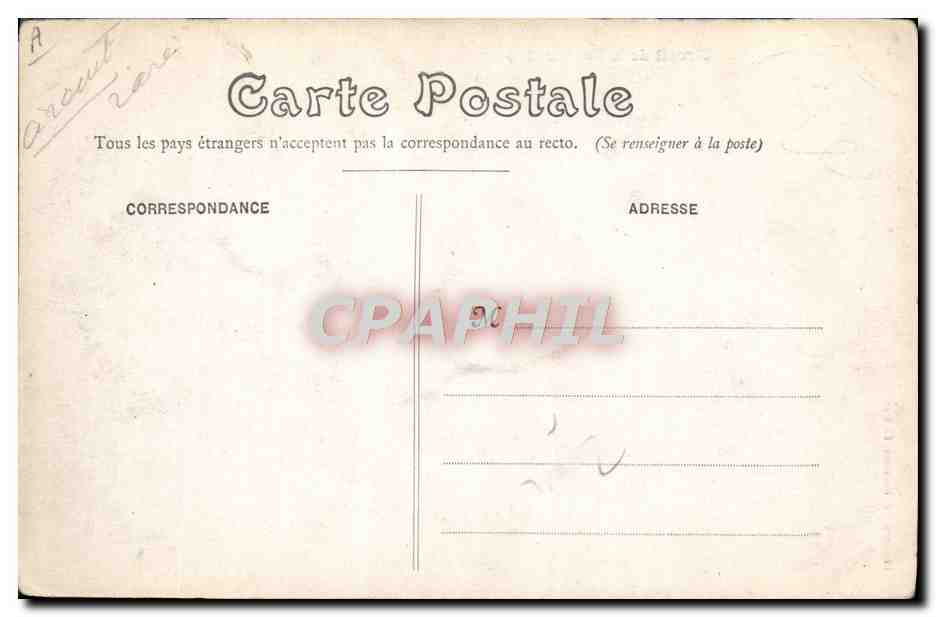 CPA Automobile Circuit de la Sarthe 1906 — Verso