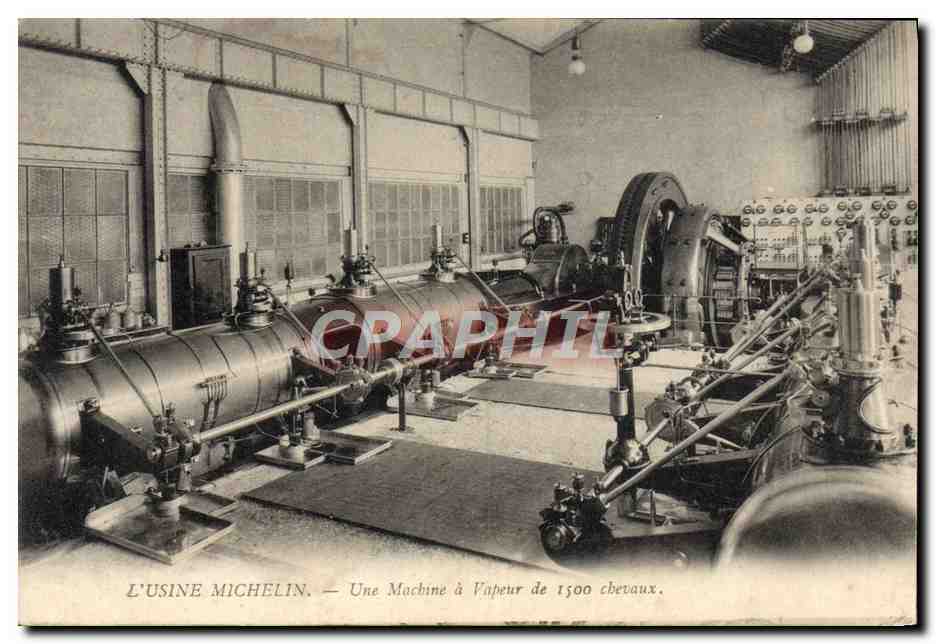 L'USINE MICHELIN — Une Machine à Vapeur de 1500 chevaux.