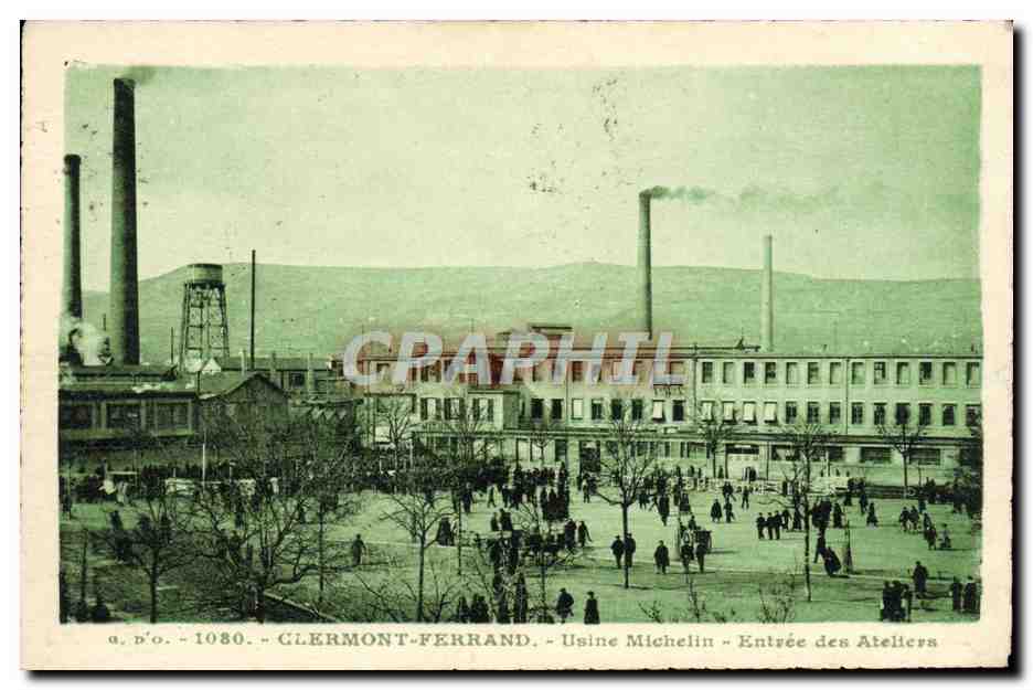 Clermont-Ferrand — Usine Michelin — Entrée des Ateliers — éditeur J. Goetze, n° 1080