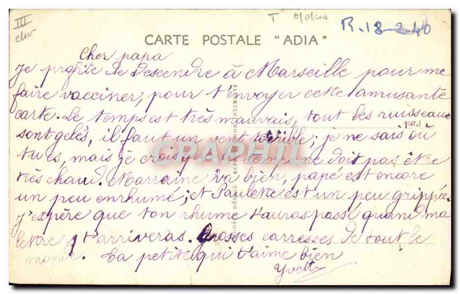 CPA Moto Soldat Militaria Cass  — Rückseite