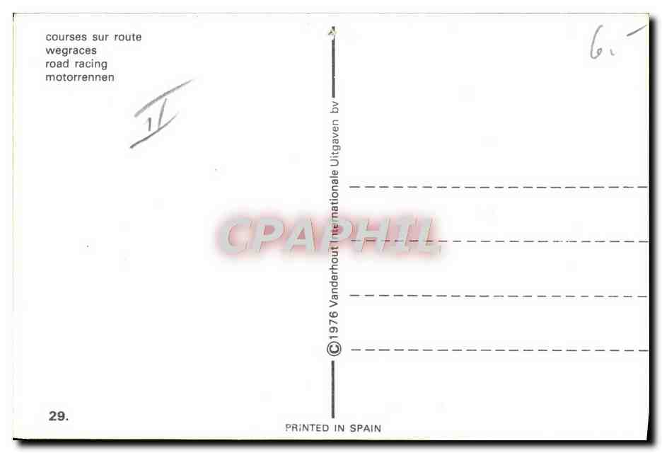 CPM Moto Courses sur route  — Rückseite