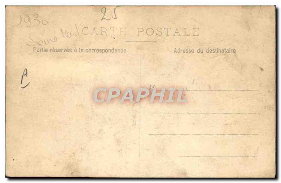 CARTE PHOTO Moto 1930 — Rückseite