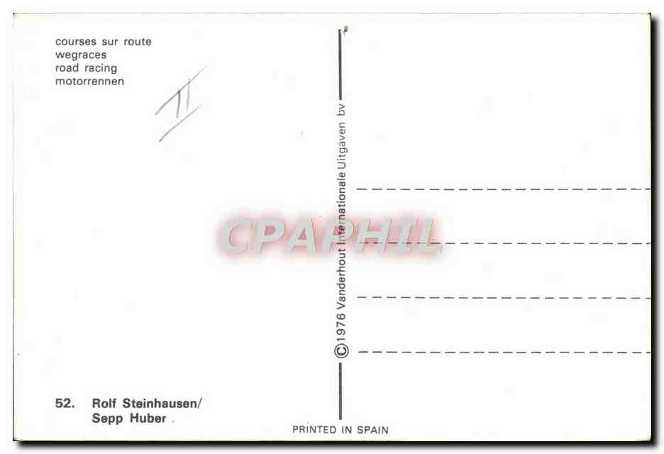 CPM Moto Rolf Steinhausen Sepp Huber — Rückseite