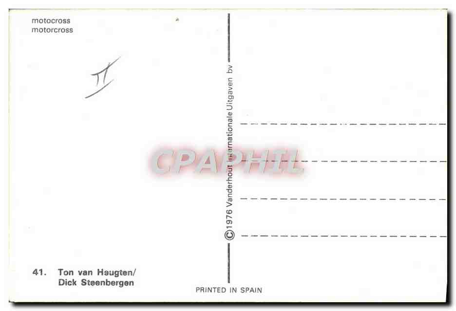 CPM Moto Ton Van Haugten Dick Steenbergen  — Rückseite