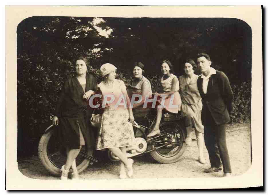CARTE PHOTO Moto 1930