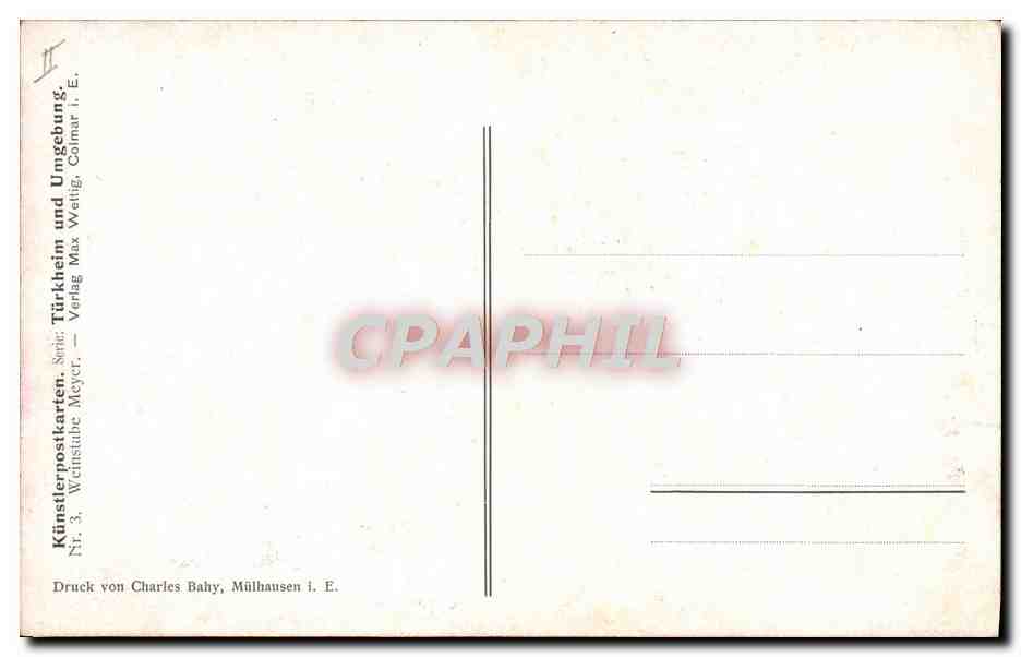 CPA Illustrateur Mulhouse Mulhausen — Rückseite