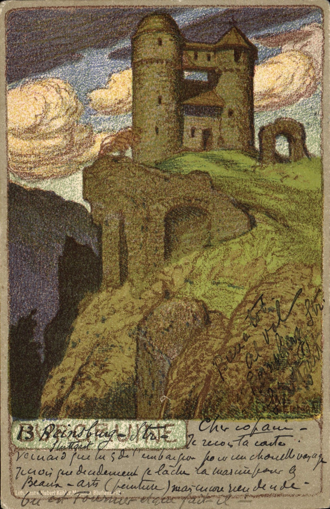 CPA Illustrateur Burgruine