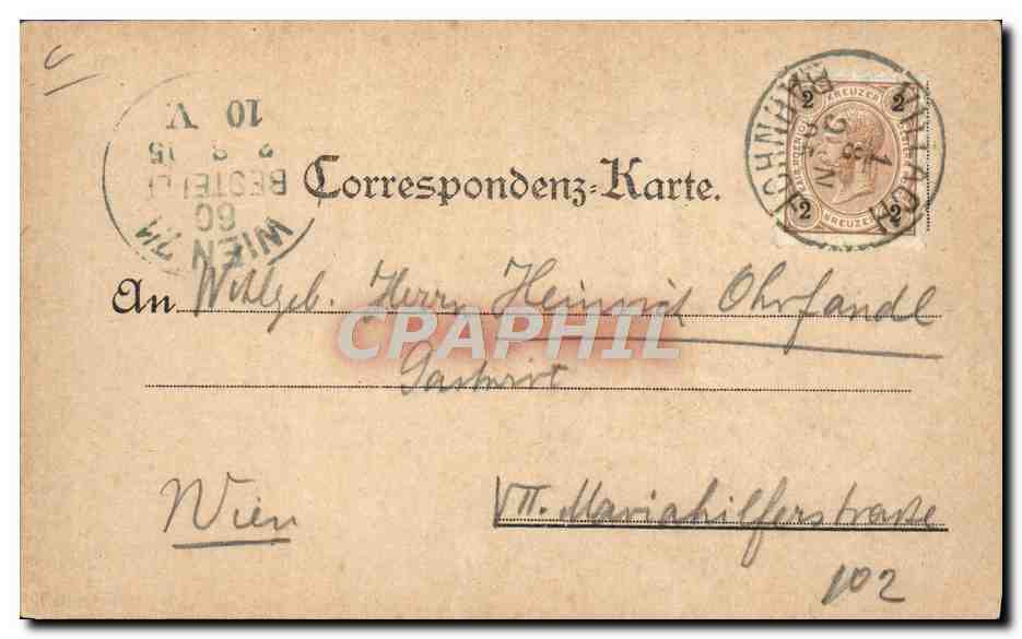 CPA Illustrateur Carte 1895 Paysanne Folklore Autriche — Rückseite