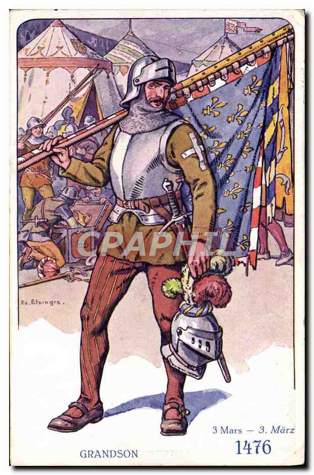 CPA Illustrateur Grandson 1476 Militaria