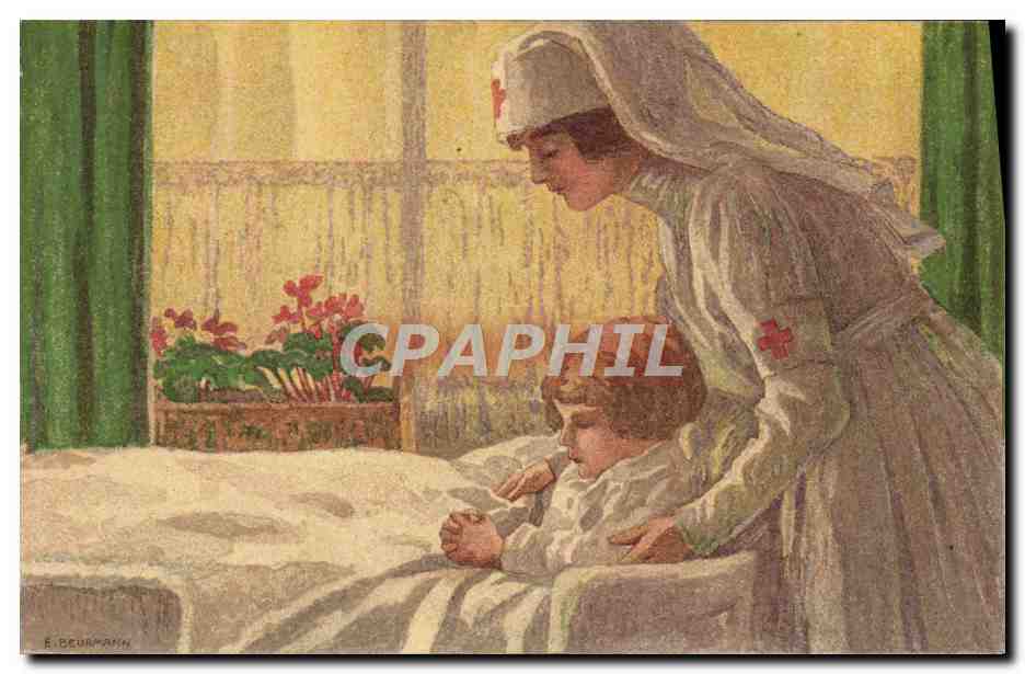 CPA Illustrateur Fete Nationale 1921 Suisse Infirmiere Femme Croix Rouge Enfant