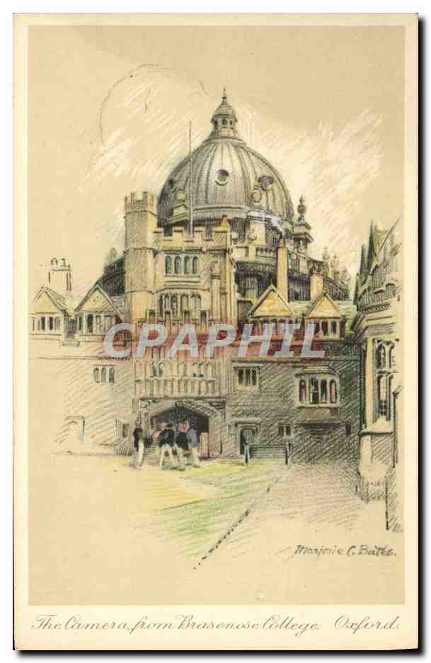 CPA Illustrateur Oxford The Camera from Brasenose College 