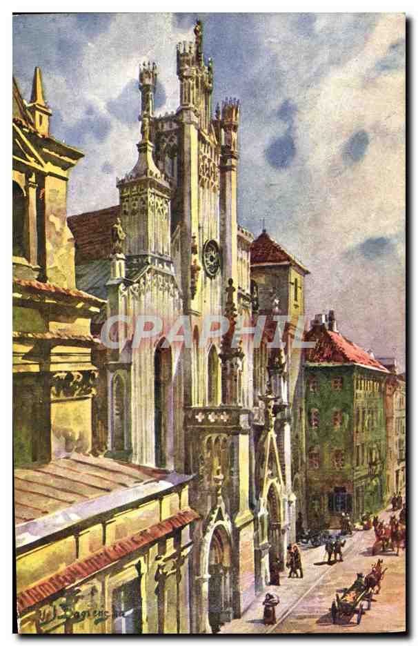 CPA Illustrateur Warzzawa Katedra s go Jana Pologne Poland