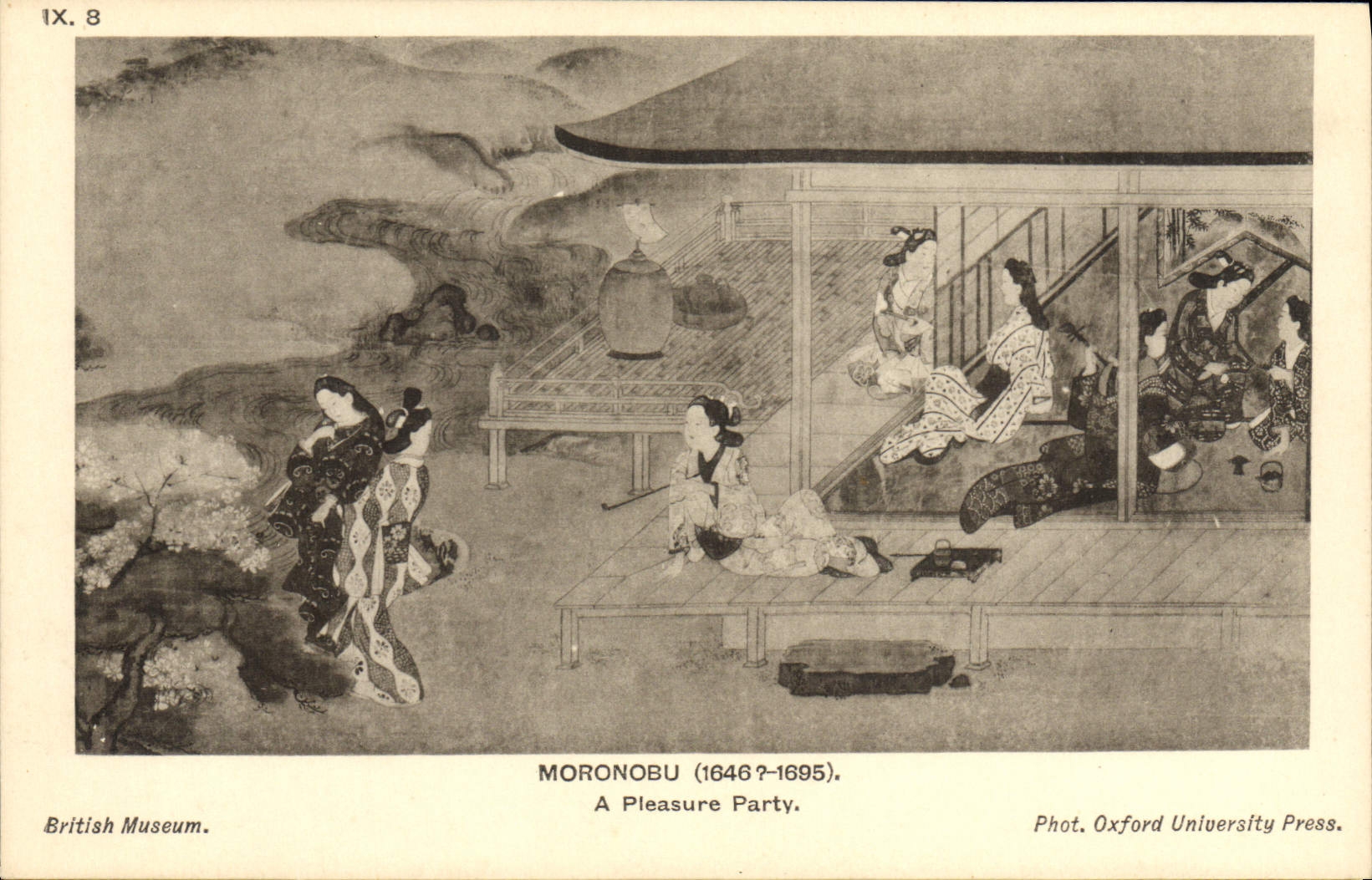 CPA Japon Nippon British Museum Moronobu a pleasure party