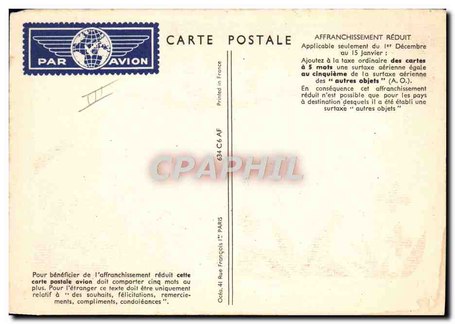 CPA Avion Aviation — Rückseite