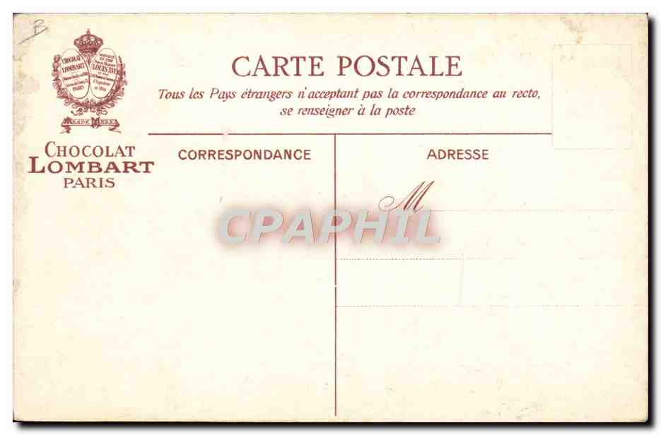 L'Homme Volant — La Navigation Aérienne — Chocolat Lombart — Verso