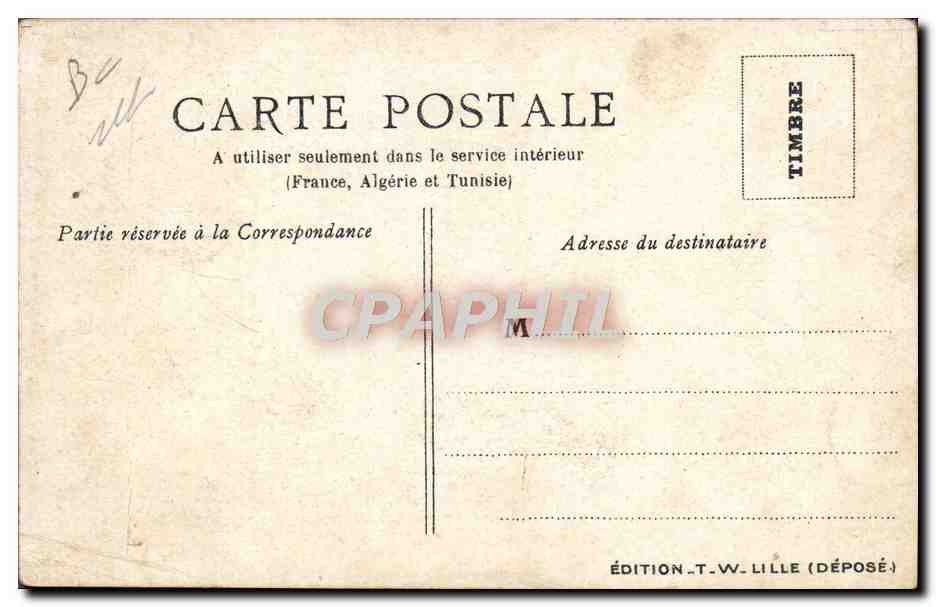 CPA Avion Aviation Bleriot traversant la Manche  — Verso