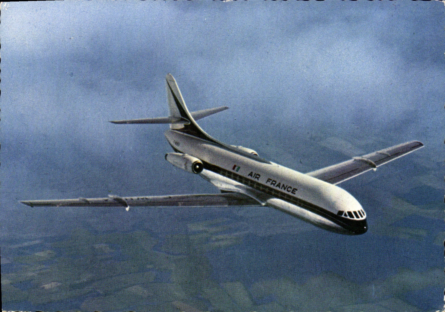 CPM Avion Aviation Air France Caravelle