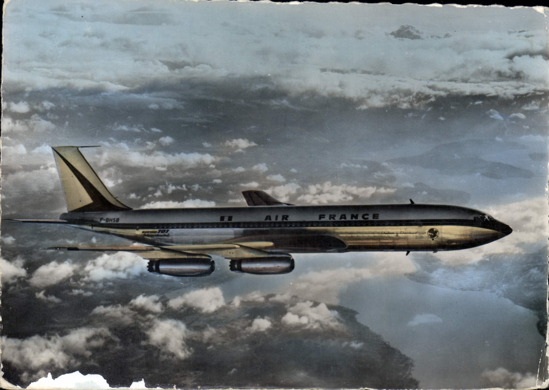 Avion Air France Boeing 707 — Images de France, Intercontinental — éditeur Photomécanique à Toulouse