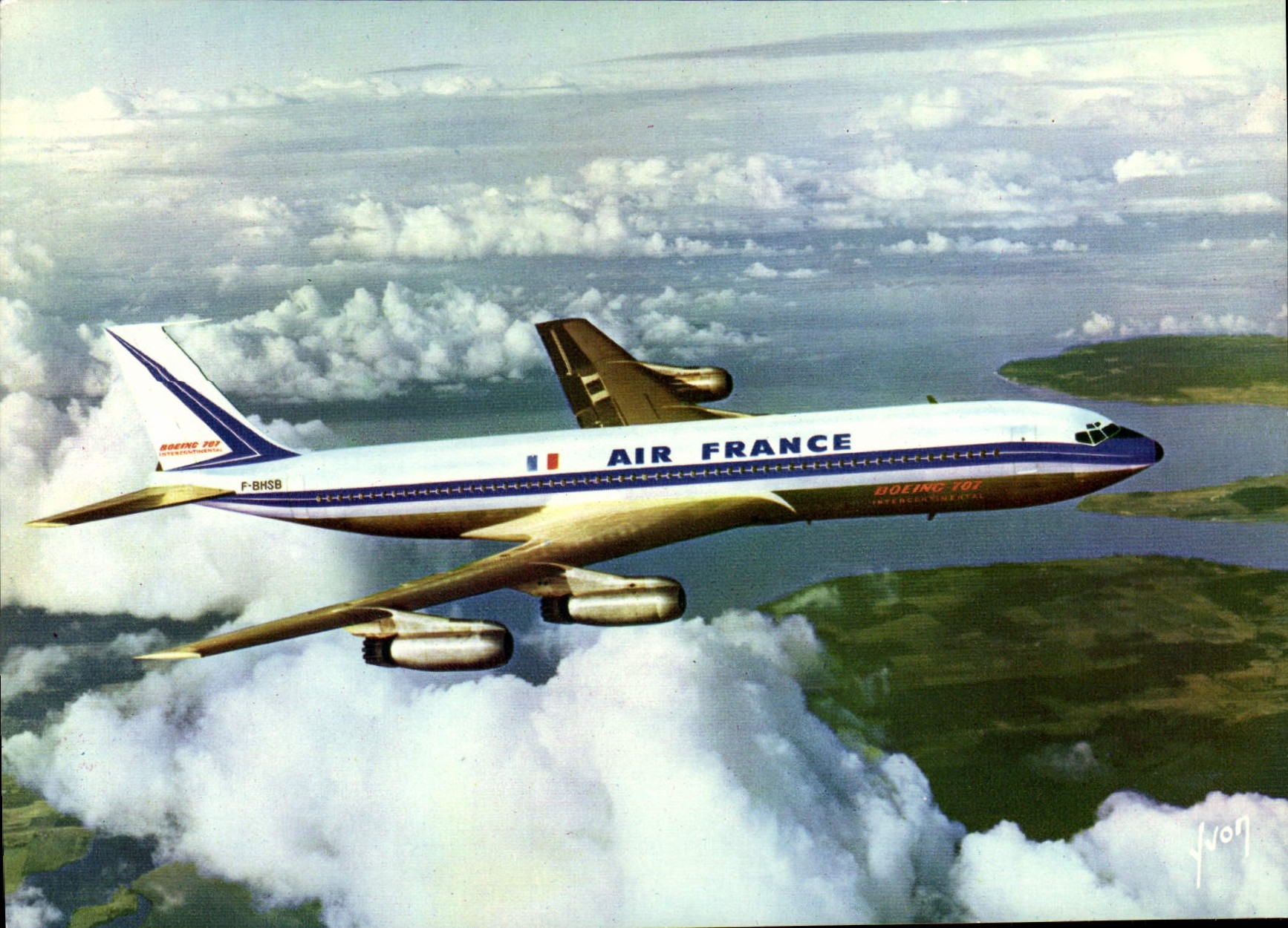 CPM Avion Aviation Boeing Jet Intercontinental d'Air France
