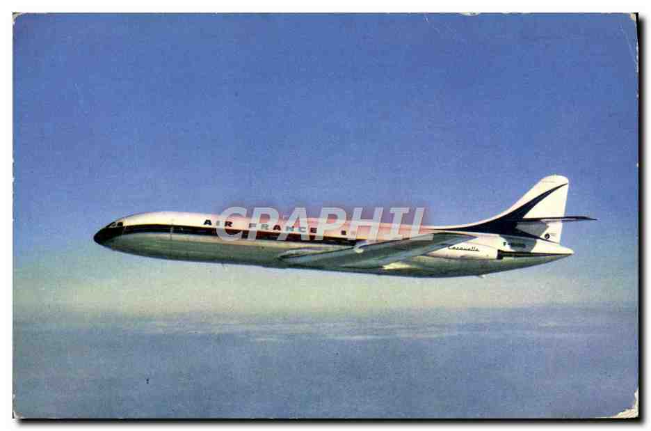 CPM Avion Aviation Caravelle Air France