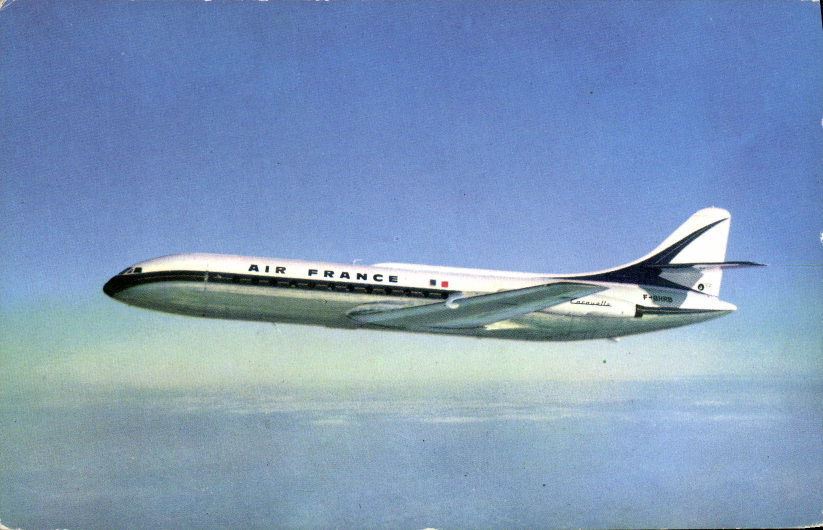 CPM Avion Aviation Caravelle Air France