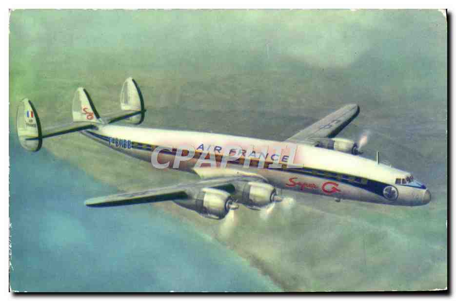 CPM Avion Aviation Air France Lockeed Super G Constellation